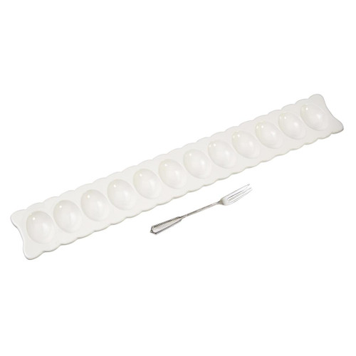 DEVILED EGG TRAY & FORK SET