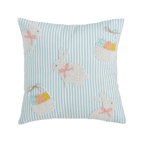 BASKET BUNNY EASTER PILLOW