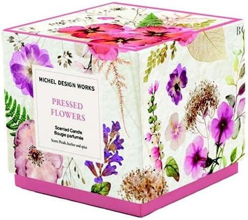 PRESSED FLOWERS GLASS CANDLE