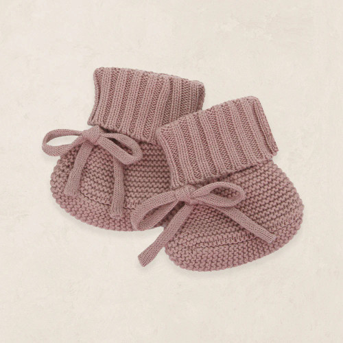 KNIT BOOTIES MAUVE