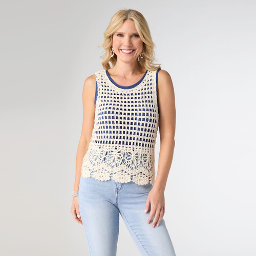 PAULA CROCHET TANK TOP NAT