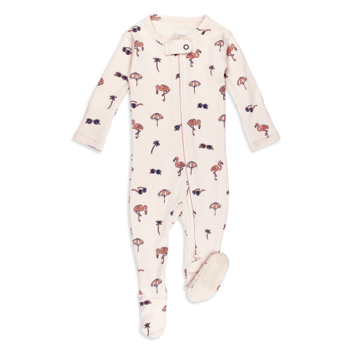 ORGANIC FOOTIE FLAMINGO