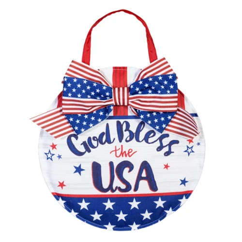 BLESS THE USA BOW DOOR DECOR
