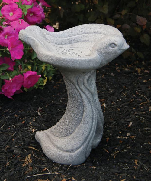 BIRDBATH ALL BIRDS WELCOME 15"