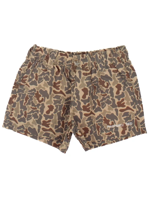 SHORT BOYS MALLARD VINTAGE CAMO