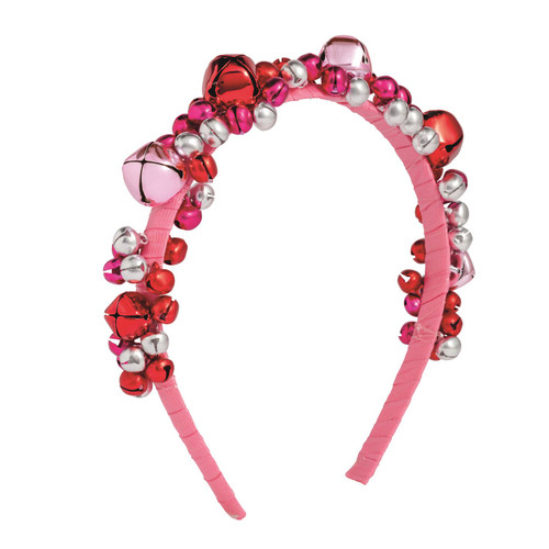 PINK & RED JINGLE BELL HEADBAND