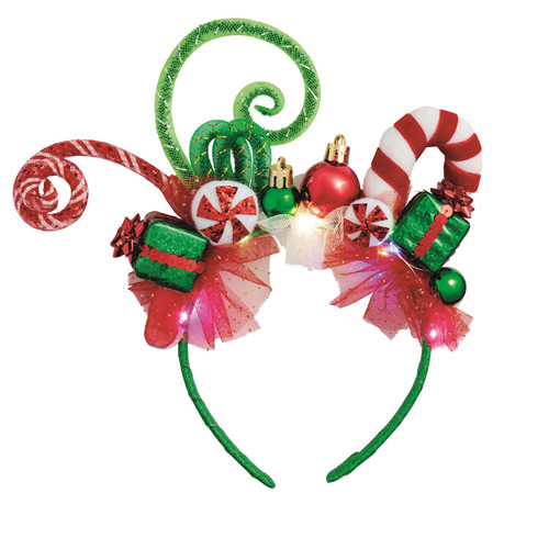 GREEN LGHT-UP CHRISTMAS HEADBAND