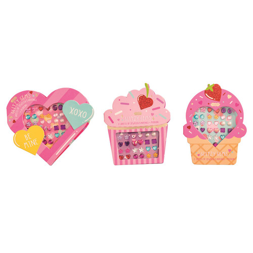 VALENTINES DAY GLITZY STICKER EARRINGS