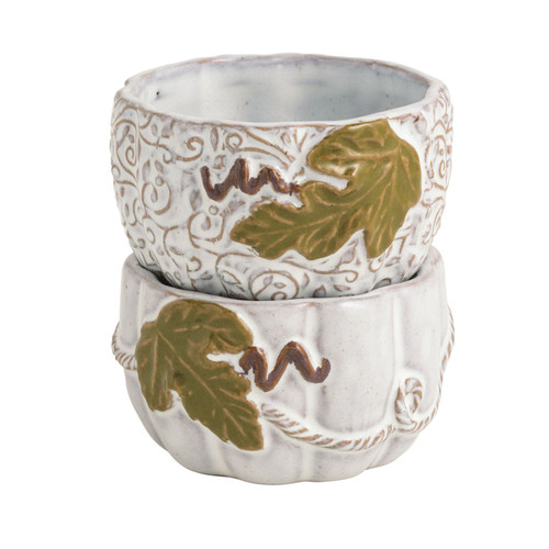 WHITE PUMPKIN VINE TIDBIT SET