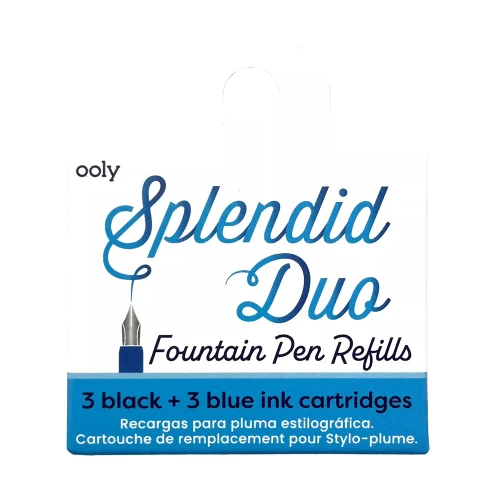 FOUNTAIN PEN REFILLS BLACK BLUE