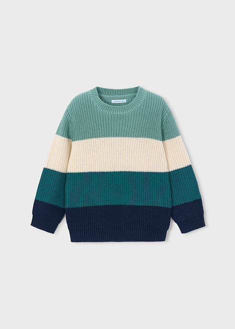 SWEATER BLUE GREEN STRIPE