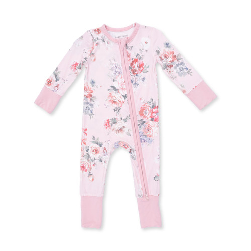 PAINTERLY ROSE BOUQUETS ZIP ROMPER