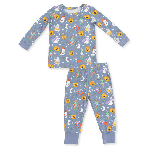 2PC LOUNGEWEAR HALLOWEEN MONSTER BLUE