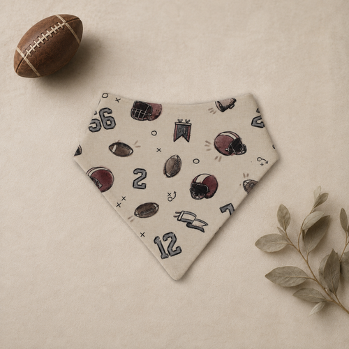 ORGANIC BANDANA BIB TOUCHDOWN OS