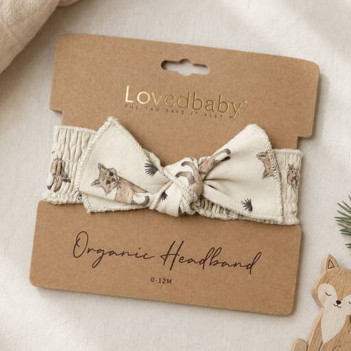 ORGANIC HEADBAND COYOTE 0-12M