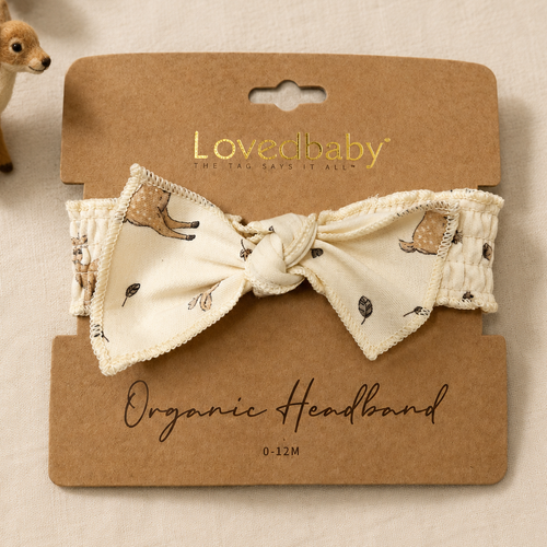 ORGANIC HEADBAND DEER 0-12M