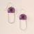 MODERN STONE CHANDELIER EARRING AMEYTHYST/SILVER