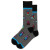 SOCKS BUGS CREW-CHARCOAL