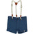 CAPTAIN SHORTS W/ SUSPENDERS BLUE