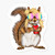 MULLET SQUIRREL 3" ART STICKER