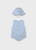 2PC SET BLUE STRIPE BS W/ HAT