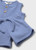 3PC SET BLUE RIBBED TANK W/ HAT