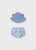 2PC SWIM DIAPER HAT BLUE