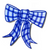 BLUE GINGHAM BOW MINI ATT