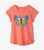 BUTTERFLY TIE FRONT TEE