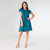 FRANCIS FLUTTER DRESS TEAL