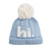 BLUE HI BABY KNIT HAT