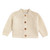 IVORY GARTER STITCH CARDIGAN