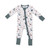 WOODLAND ANIMALS GREEN ZIP ROMPER