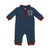 VARSITY TERRY ZIP NECK ROMPER