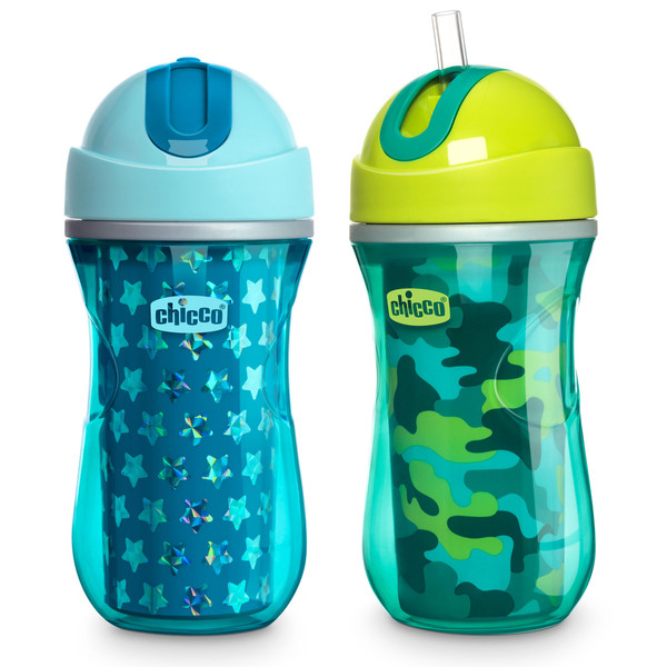 INSULATED STRAW CUP BOY 9OZ TEAL/GREEN