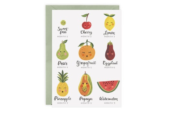 FRUIT PREGNANCY CARD