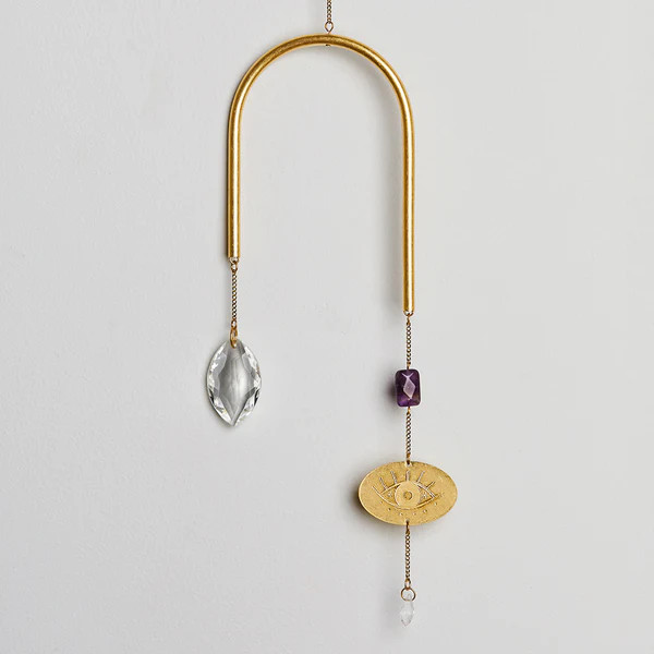 SUNCATCHER  EVIL EYE/AMETHYST