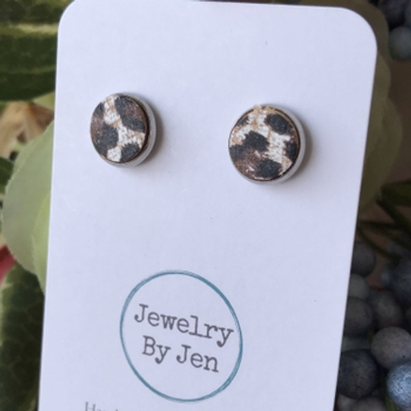 CHEETAH STUD EARRINGS