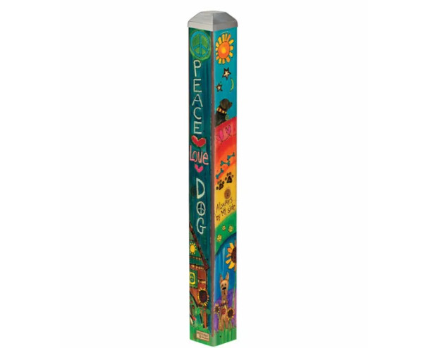 ART POLE PEACE LOVE DOG 16"