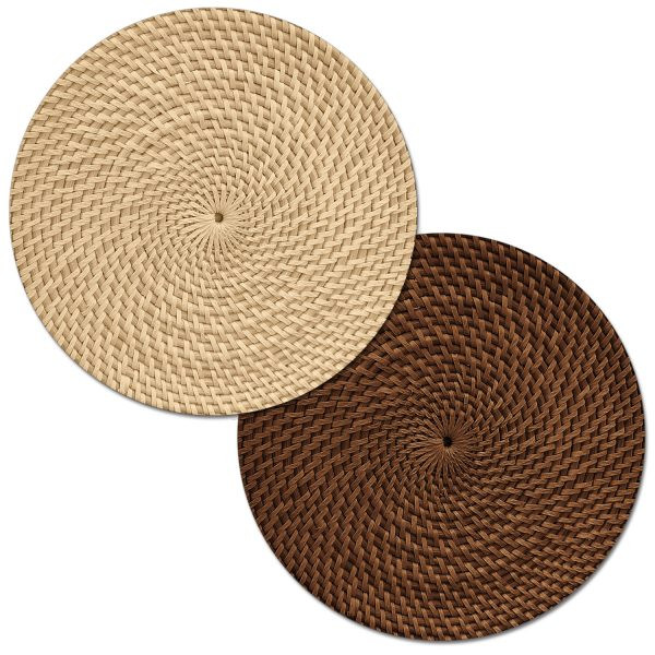 ROUND PLACEMAT NATURAL BASKETWEAVE