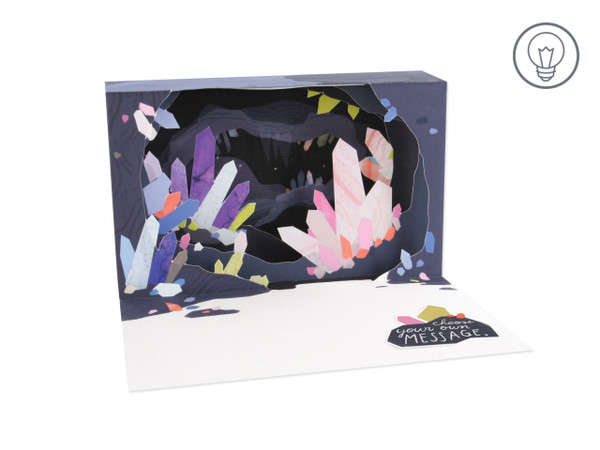 CRYSTALS IN A CAVE POP UP CARD: EMPTY