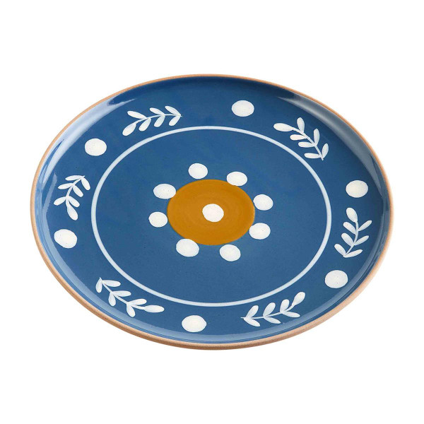 BLUE HAND PAINTED PLATTERS