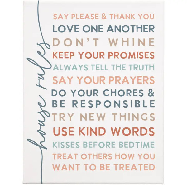 HOUSE RULES  CANVAS 9" X 12"