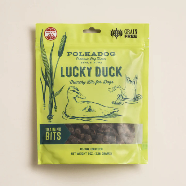 POLKADOG POUCH: DUCK BITS 8OZ