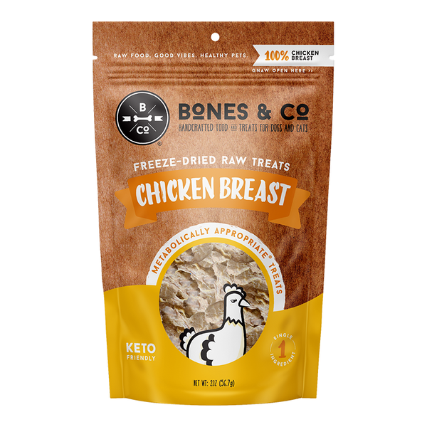 BONES & CO DOG CAT FREEZE DRIED CHICKEN BREAST 2OZ