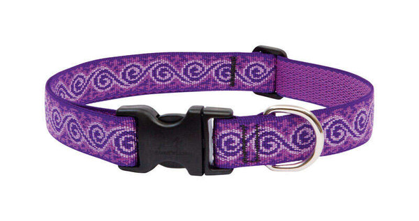 LUPINE PET ORIGINAL DESIGNS MULTICOLOR JELLY ROLL NYLON DOG ADJUSTABLE COLLAR.