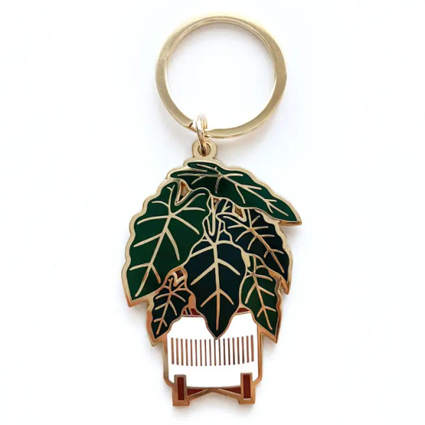 ALOCASIA FRYDEK PLANT KEYCHAIN