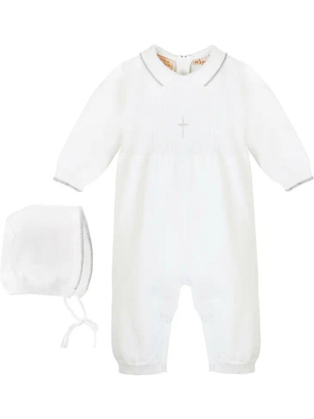 BOYS KNIT SILVER CROSS OUTFIT