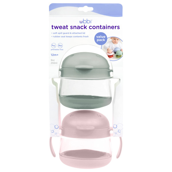 SNACK CUP TWIN PACK SAGE PINK