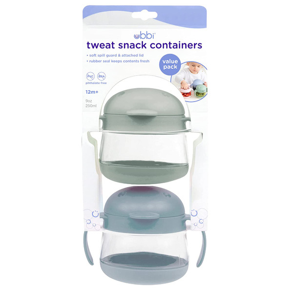 SNACK CUP TWIN PACK SAGE BLUE